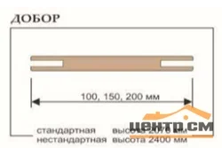 Добор телескопический UBERTURE ФЛОРЕНС 200х10х2070 серена белый, МДФ