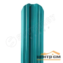 Штакетник металлический STYNERGY М-образный двусторонний фигурный 0.45 мм, PE RAL 5021 (голубая вода), ширина 108мм, длина 1 м.п.
