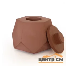 Биокамин настольный "Шестигранник" красный