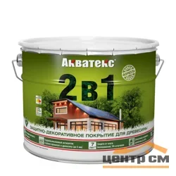 Основа алкидная Акватекс 2 в 1 - дуб 9л УФ-защита, влажн. древесина 40%